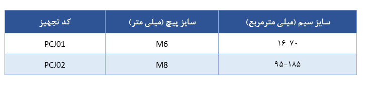 جدول مشخصات