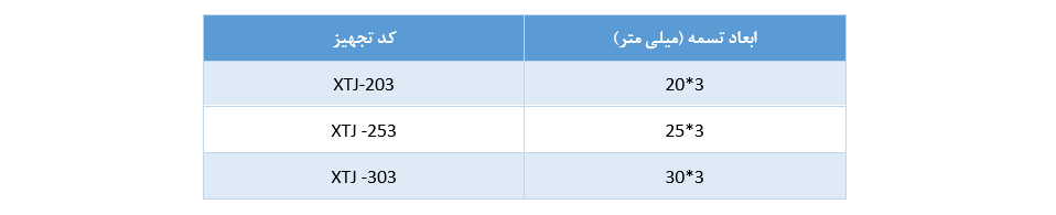 جدول مشخصات